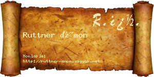 Ruttner Ámon névjegykártya